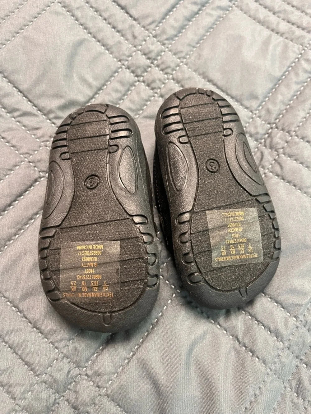 Cute black Roebuck & Co. baby loafers